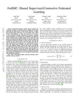 FedSSC: Shared Supervised-Contrastive Federated Learning
