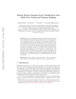 Robust Remote Sensing Scene Classification with Multi-View Voting and
  Entropy Ranking
