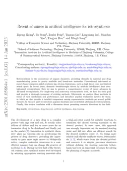 Recent advances in artificial intelligence for retrosynthesis