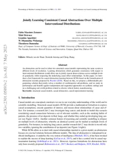 Jointly Learning Consistent Causal Abstractions Over Multiple
  Interventional Distributions