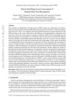 End-to-End Page-Level Assessment of Handwritten Text Recognition