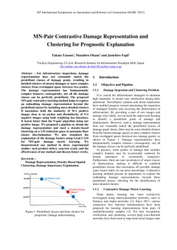 MN-Pair Contrastive Damage Representation and Clustering for Prognostic
  Explanation