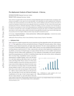 Pre-deployment Analysis of Smart Contracts -- A Survey