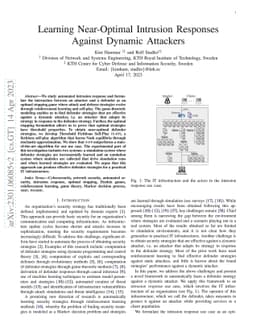 Learning Near-Optimal Intrusion Responses Against Dynamic Attackers