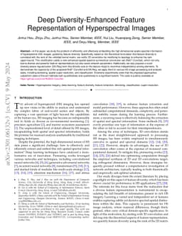 Deep Diversity-Enhanced Feature Representation of Hyperspectral Images