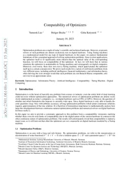 Computability of Optimizers