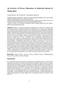 An Overview of Privacy Dimensions on Industrial Internet of Things
  (IIoT)
