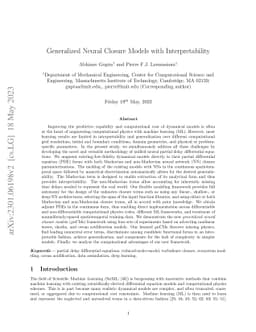 Generalized Neural Closure Models with Interpretability