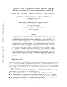 Kernel-based off-policy estimation without overlap: Instance optimality
  beyond semiparametric efficiency