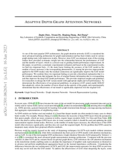 Adaptive Depth Graph Attention Networks
