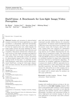 DarkVision: A Benchmark for Low-light Image/Video Perception