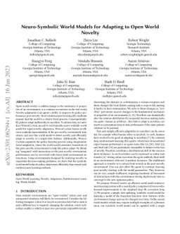 Neuro-Symbolic World Models for Adapting to Open World Novelty