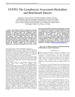 LYSTO: The Lymphocyte Assessment Hackathon and Benchmark Dataset