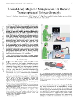 Closed-Loop Magnetic Manipulation for Robotic Transesophageal
  Echocardiography