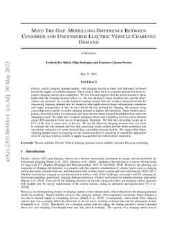 Mind the Gap: Modelling Difference Between Censored and Uncensored
  Electric Vehicle Charging Demand