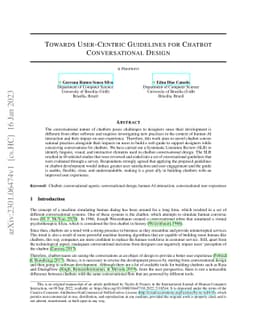 Towards User-Centric Guidelines for Chatbot Conversational Design