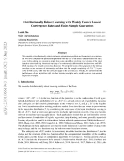 Distributionally Robust Learning with Weakly Convex Losses: Convergence
  Rates and Finite-Sample Guarantees