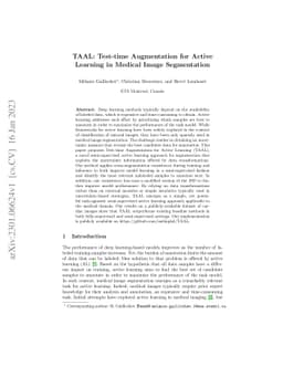 TAAL: Test-time Augmentation for Active Learning in Medical Image
  Segmentation