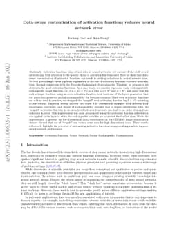 Data-aware customization of activation functions reduces neural network
  error