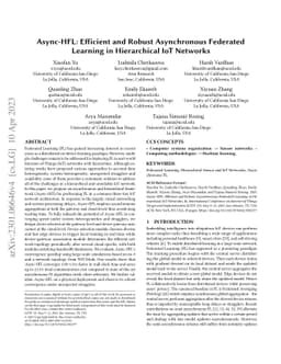 Async-HFL: Efficient and Robust Asynchronous Federated Learning in
  Hierarchical IoT Networks