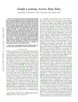 Graph Learning Across Data Silos