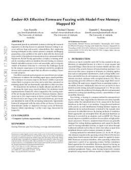 Ember-IO: Effective Firmware Fuzzing with Model-Free Memory Mapped IO