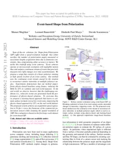 Event-based Shape from Polarization
