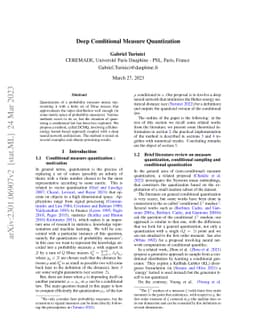 Deep Conditional Measure Quantization