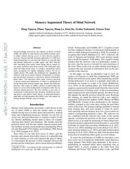 Memory-Augmented Theory of Mind Network