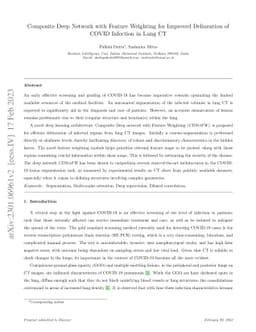 Composite Deep Network with Feature Weighting for Improved Delineation
  of COVID Infection in Lung CT
