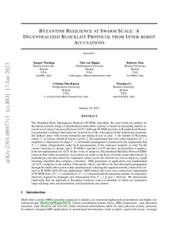 Byzantine Resilience at Swarm Scale: A Decentralized Blocklist Protocol
  from Inter-robot Accusations