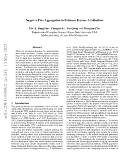 Negative Flux Aggregation to Estimate Feature Attributions