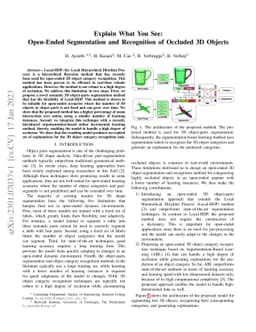Explain What You See: Open-Ended Segmentation and Recognition of
  Occluded 3D Objects