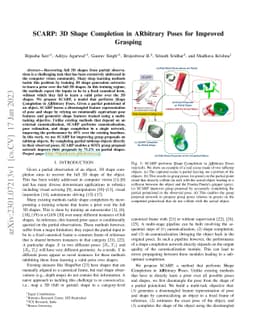 SCARP: 3D Shape Completion in ARbitrary Poses for Improved Grasping