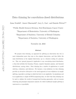 Data thinning for convolution-closed distributions