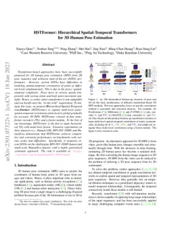 HSTFormer: Hierarchical Spatial-Temporal Transformers for 3D Human Pose
  Estimation