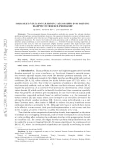 Dirichlet-Neumann learning algorithm for solving elliptic interface
  problems