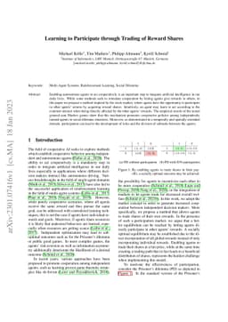 Learning to Participate through Trading of Reward Shares