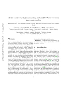 Model-based inexact graph matching on top of CNNs for semantic scene
  understanding