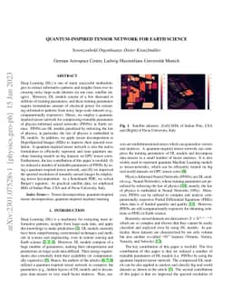 Quantum-inspired tensor network for Earth science