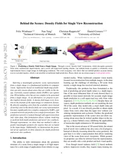 Behind the Scenes: Density Fields for Single View Reconstruction