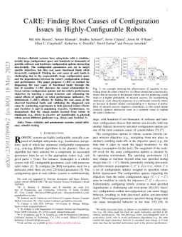 CaRE: Finding Root Causes of Configuration Issues in Highly-Configurable
  Robots