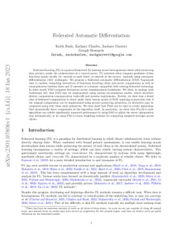 Federated Automatic Differentiation