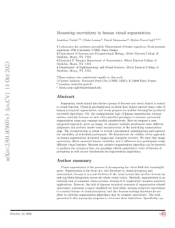 Measuring uncertainty in human visual segmentation