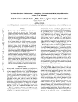 Decision-Focused Evaluation: Analyzing Performance of Deployed Restless
  Multi-Arm Bandits