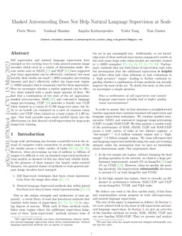 Masked Autoencoding Does Not Help Natural Language Supervision at Scale