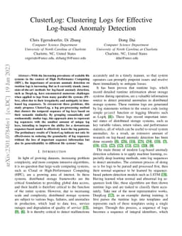 ClusterLog: Clustering Logs for Effective Log-based Anomaly Detection