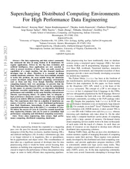 Supercharging Distributed Computing Environments For High Performance
  Data Engineering