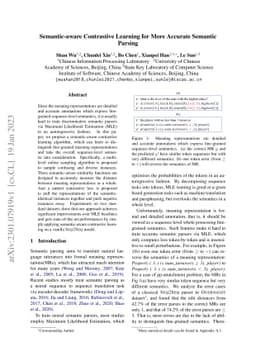 Semantic-aware Contrastive Learning for More Accurate Semantic Parsing