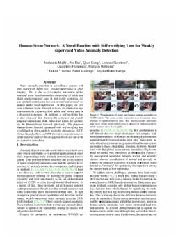 Human-Scene Network: A Novel Baseline with Self-rectifying Loss for
  Weakly supervised Video Anomaly Detection